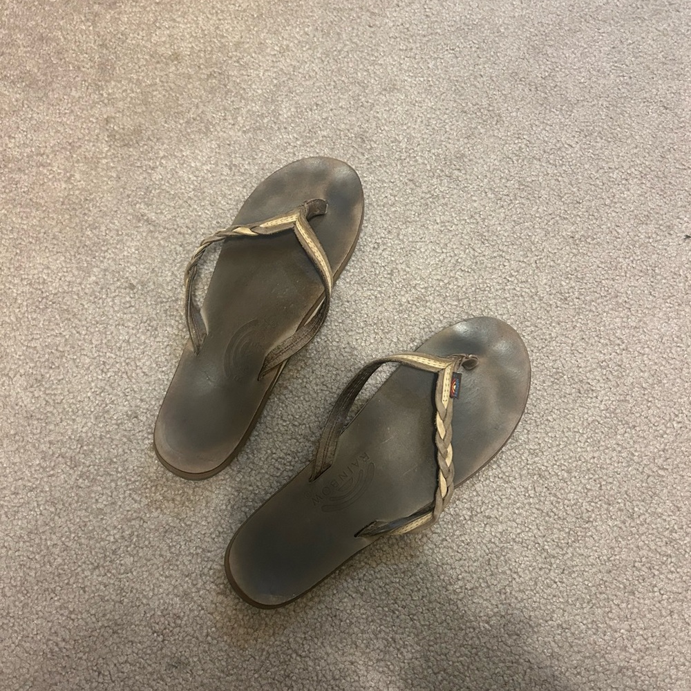 Women’s rainbow flip flops